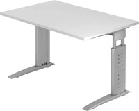 HAMMERBACHER US12 h&ouml;henverstellbarer Schreibtisch wei&szlig; rechteckig, C-Fu&szlig;-Gestell