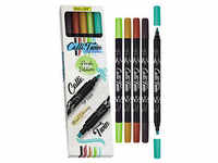 ONLINE® Calli.Twin Double Fresh Brush-Pens farbsortiert, 5 St.