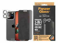 PanzerGlass™ 3-in-1 Privacy Schutz-Set für Apple iPhone 15 Pro Max B1175+P2812