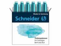 Schneider Pastell Tintenpatronen für Füller Bermuda Blue 6 St.