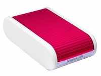 helit Visitenkartenbox weiß/pink, für bis zu 300 Visitenkarten