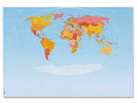 SIGEL Schreibtischunterlage Weltkarte ohne Kalendarium blau 30 Blatt