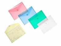10 FolderSys Dokumententaschen DIN A5 farbsortiert glatt 0,20 mm