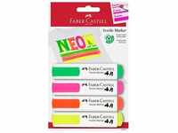 FABER-CASTELL Neon Textilmarker farbsortiert 1,0 - 5,0 mm, 4 St.