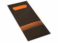 520 PAPSTAR Bestecktaschen schwarz/orange 8,5 x 20,0 cm