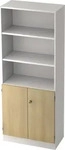 HAMMERBACHER Regalschrank Prokura, V6770/W/W/SG wei&szlig; 80,0 x 42,0 x 200,4 cm, 1...