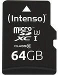 Intenso Speicherkarte microSDXC Professional 64 GB