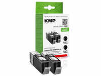 KMP C89D schwarz Druckerpatronen kompatibel zu Canon 2x PGI-550 XL PGBK...