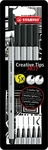 STABILO ARTY BLACK Filzstifte schwarz, 5 St.