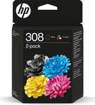 HP 6L6S6UE, HP 308(6L6S6UE) schwarz, color Druckerpatronen, 2er-Set