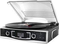 soundmaster PL590SW Plattenspieler schwarz schwarz/silber