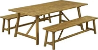 Garden Pleasure Sitzgruppe SYDNEY, braun Holz, 3-teilig