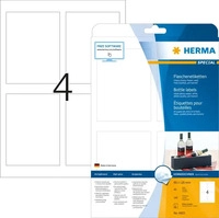 Herma 4603, HERMA Flaschenetiketten 4603 wei&szlig; 90,0 x 120,0 mm, 40 Blatt