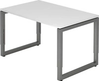 HAMMERBACHER Unni SE1 h&ouml;henverstellbarer Schreibtisch wei&szlig; rechteckig,