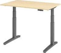 HAMMERBACHER XBHM12 elektrisch h&ouml;henverstellbarer Schreibtisch ahorn rechteckig,