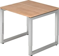 HAMMERBACHER RS08 h&ouml;henverstellbarer Schreibtisch nussbaum quadratisch,