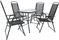 VCM my garden Sitzgruppe anthrazit Textilene, Metall, 5-teilig