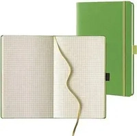 Lediberg Notizbuch ca. DIN A5 kariert, mittelgr&uuml;n Hardcover 240 Seiten, 1 St.
