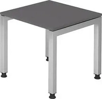HAMMERBACHER Prokura h&ouml;henverstellbarer Schreibtisch lichtgrau rechteckig,