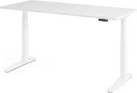 HAMMERBACHER XBHM19 elektrisch h&ouml;henverstellbarer Schreibtisch wei&szlig; rechteckig,