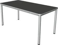 Kerkmann Prime Schreibtisch anthrazit rechteckig, 4-Fu&szlig;-Gestell silber 160,0 x...