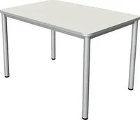 Kerkmann Prime Schreibtisch wei&szlig; rechteckig, 4-Fu&szlig;-Gestell silber 120,0 x...