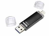 hama USB-Stick Laeta Twin schwarz 64 GB 124000