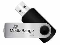MediaRange USB-Stick schwarz, silber 64 GB MR912