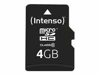 Intenso Speicherkarte microSDHC-Card Class 10 4 GB 3413450