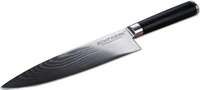 Echtwerk Kochmesser Damast silber, schwarz, Klinge: 18,0 cm, 1 St.