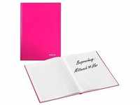 LEITZ Notizbuch WOW DIN A4 kariert, pink-metallic Hardcover 160 Seiten
