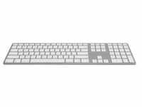 JENIMAGE Wireless Aluminium Keyboard Tastatur kabellos weiß, silber FK418BTSQ-DE
