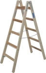 KRAUSE Stehleiter beidseitig STABILO natur 2x 5 Sprossen, H: 147,0 cm