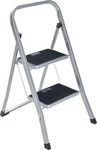 Neutral Klapptritt silber 2 Stufen, H: 81,0 cm silber/schwarz