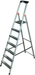KRAUSE Stehleiter einseitig MONTO Safety silber 7 Stufen, H: 230,0 cm