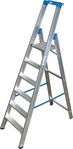 KRAUSE Stehleiter einseitig STABILO silber 6 Stufen, H: 225,0 cm