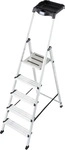 KRAUSE Stehleiter einseitig MONTO Secury mit Multi-Grip silber 5 Stufen, H: 185,0 cm