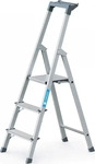 ZARGES Stehleiter einseitig Scana S silber 3 Stufen, H: 136,0 cm