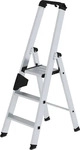 MUNK Stehleiter einseitig 40103 silber 3 Stufen, H: 134,0 cm
