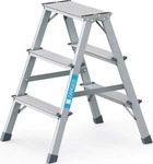 ZARGES Stehleiter beidseitig Scana B silber 2x 3 Stufen, H: 0,71 cm