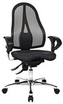 Topstar Bürostuhl Sitness® 15, ST19UG20 Stoff schwarz, Gestell chrom Topstar Bürostuhl Sitness® 15, ST19UG20 Stoff schwarz, Gestell chrom