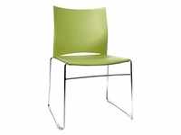 4 Topstar Besucherstühle W-Chair CH490-5 grün Kunststoff