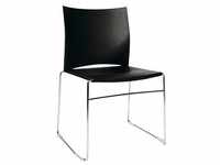 4 Topstar Besucherstühle W-Chair CH490-0 schwarz Kunststoff
