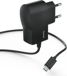 Hama 00173670, hama Ladekabel mit Adapter schwarz, Kabell&auml;nge: 1,0 m, 5 Watt