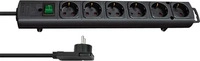 brennenstuhl Comfort-Line Plus 6-fach Steckdosenleiste mit Schalter 2,0 m schwarz