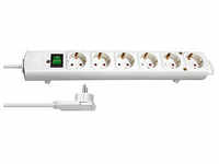 brennenstuhl Comfort-Line Plus 6-fach Steckdosenleiste mit Schalter 2,0 m weiß