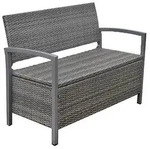 Garden Pleasure Gartenbank Ferrara 970303 dunkelgrau Kunststoff 117,0 cm Garden Pleasure Gartenbank Ferrara 970303 dunkelgrau Kunststoff 117,0 cm