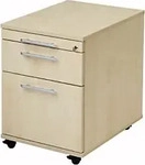 HAMMERBACHER AC20 Rollcontainer ahorn 3 Ausz&uuml;ge 42,8 x 58,0 x 59,0 cm