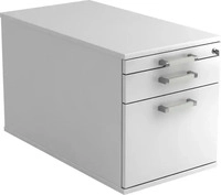 HAMMERBACHER Solid TC20 Rollcontainer wei&szlig; 3 Ausz&uuml;ge 42,8 x 80,0 x 51,2 cm