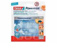 tesa Powerstrips TRANSPARENT Klebehaken für max. 200,0 g 2,0 x 3,5 cm, 5 St.